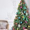 Shatterproof Christmas Tree Ornament Set (2.24"/57mm, Glitter Rainbow)